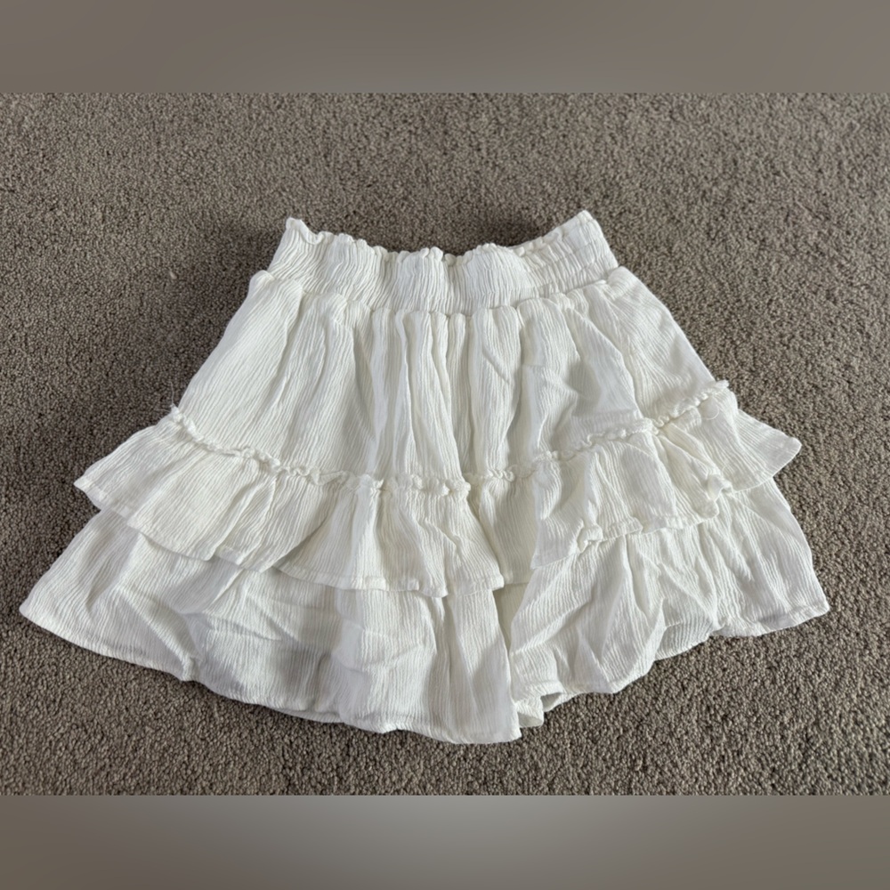 White Tiered Skirt